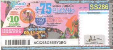 Sthree sakthi Weekly Lottery SS-286 09.11.2021