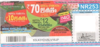 Nirmal Weekly Lottery NR-253 03.12.2021