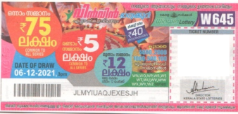 Win-win Weekly Lottery held on 06.12.2021