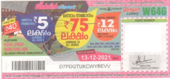 Win-win Weekly Lottery held on 13.12.2021