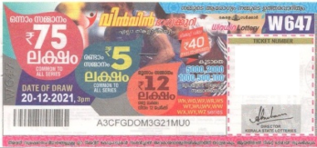 Win-win Weekly Lottery held on 20.12.2021