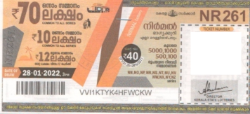 Nirmal Weekly Lottery NR-261 28.01.2022