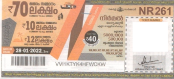 Nirmal Weekly Lottery held on 28.01.2022