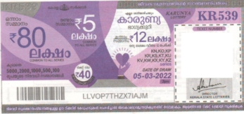 Karunya Weekly Lottery held on 05.03.2022