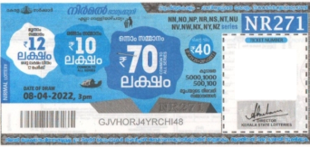 Nirmal Weekly Lottery held on 08.04.2022