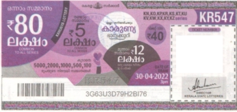 Karunya Weekly Lottery held on 30.04.2022