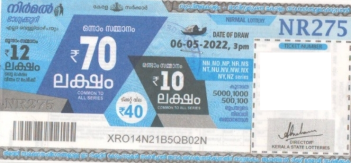 Nirmal Weekly Lottery held on 06.05.2022