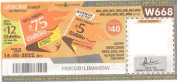 Win-win Weekly Lottery held on 16.05.2022