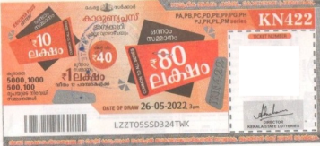 Karunya plus Weekly Lottery KN-422 26.05.2022