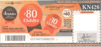 Karunya plus Weekly Lottery held on 23.06.2022