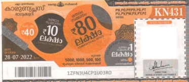 Karunya plus Weekly Lottery held on 28.07.2022