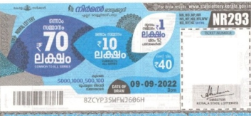 Nirmal Weekly Lottery NR-293 09.09.2022