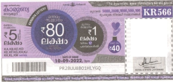 Karunya Weekly Lottery KR-566 10.09.2022