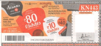 Karunya plus Weekly Lottery KN-443 27.10.2022