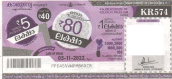 Karunya Weekly Lottery held on 05.11.2022