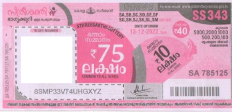 Sthree sakthi Weekly Lottery held on 13.12.2022