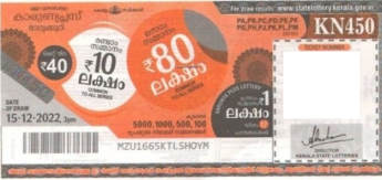 Karunya plus Weekly Lottery KN-450 15.12.2022