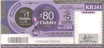 Karunya Weekly Lottery held on 24.12.2022