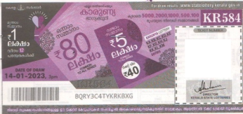 Karunya Weekly Lottery held on 14.01.2023