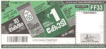 Fifty-fifty Weekly Lottery held on 18.01.2023