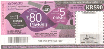Karunya Weekly Lottery KR-590 25.02.2023