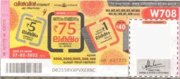 Win-win Weekly Lottery held on 27.02.2023