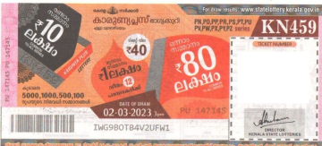 Karunya plus Weekly Lottery KN-459 02.03.2023