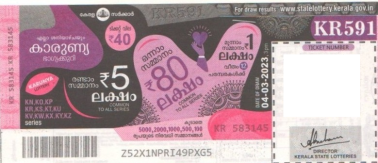 Karunya Weekly Lottery KR-591 04.03.2023