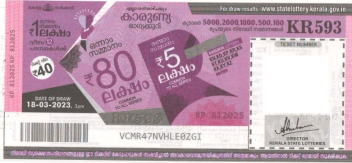 Karunya Weekly Lottery held on 18.03.2023