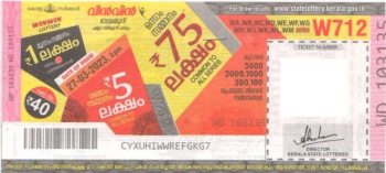 Win-win Weekly Lottery -W-712 to be held On 27.03.2023