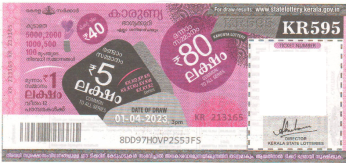 Karunya Weekly Lottery KR-595 01.04.2023