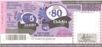 Karunya Weekly Lottery KR-596 08.04.2023