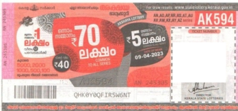 Akshaya Weekly Lottery AK-594 09.04.2023