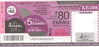 Karunya Weekly Lottery held on 22.04.2023