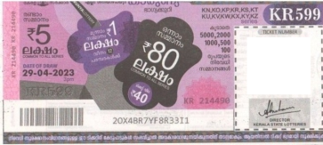 Karunya Weekly Lottery KR-599 29.04.2023