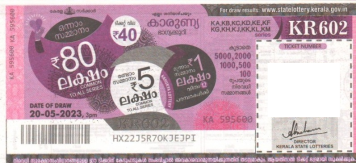 Karunya Weekly Lottery KR-602 20.05.2023