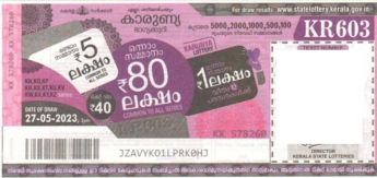 Karunya Weekly Lottery held on 27.05.2023