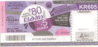 Karunya Weekly Lottery held on 10.06.2023