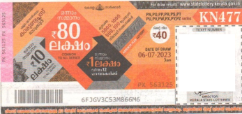 Karunya plus Weekly Lottery KN-477 06.07.2023