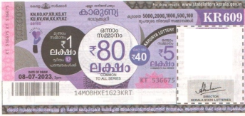 Karunya Weekly Lottery held on 08.07.2023