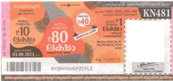 Karunya plus Weekly Lottery KN-481 03.08.2023