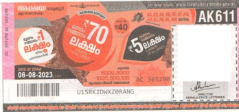 Akshaya Weekly Lottery held on 06.08.2023