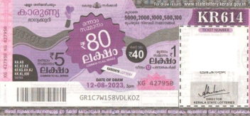 Karunya Weekly Lottery held on 12.08.2023