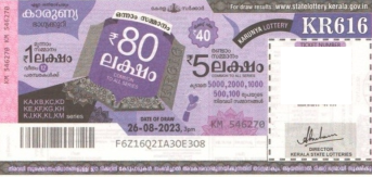 Karunya Weekly Lottery held on 26.08.2023