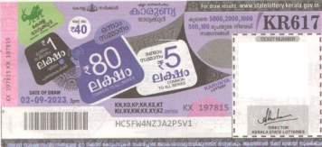 Karunya Weekly Lottery KR-617 02.09.2023