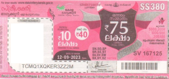 Sthree sakthi Weekly Lottery held on 12.09.2023