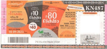 Karunya plus Weekly Lottery held on 14.09.2023