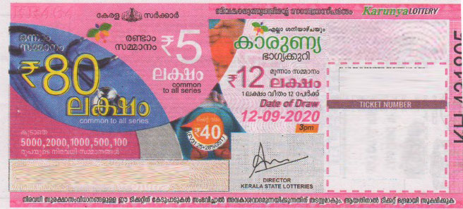 Karunya Weekly Lottery held on 27.08.2022